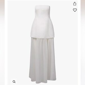 WeWoreWhat White Strapless Maxi Dress